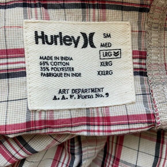 Hurley Plaid Long Sleeve Shirt SZ L NWOT - Picture 7 of 10